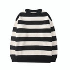 Autumn Winter Knitted Striped Sweater Casual Oversized Pullovers Sweaters nowadaysfashion