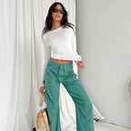 Autumn Winter Y2k Crop Women Long Sleeve T Shirt O Neck Slim Fit Pullovers nowadaysfashion