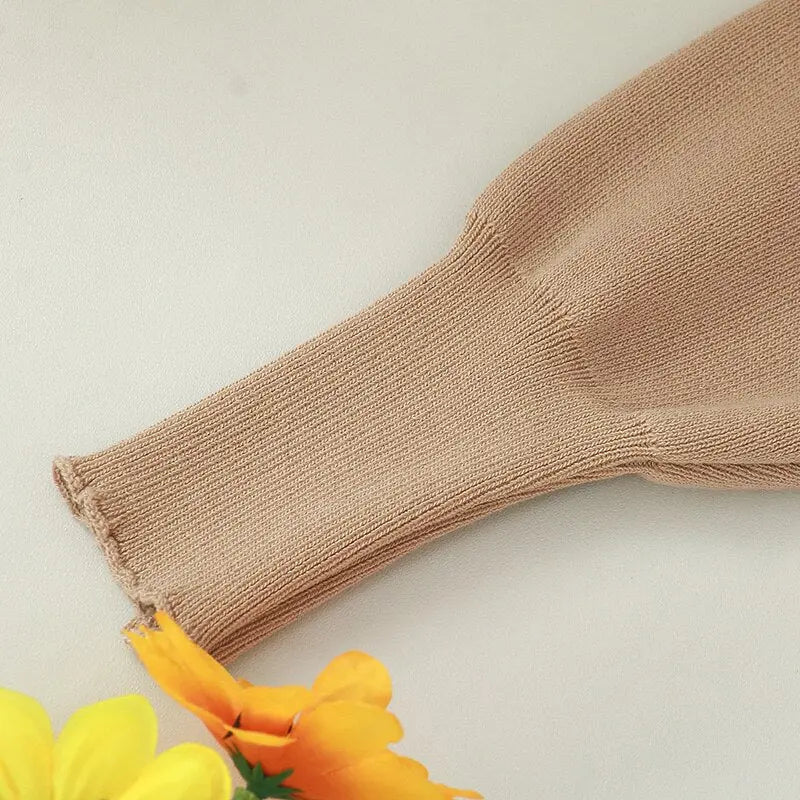 Autumn Women Sexy Elegant Knitted Dress Backless V Neck Sash Tie Up High Waist Dresses nowadaysfashion