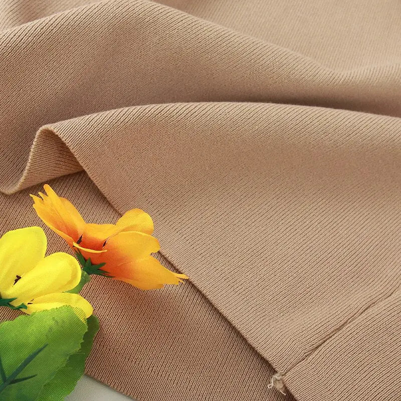Autumn Women Sexy Elegant Knitted Dress Backless V Neck Sash Tie Up High Waist Dresses - Blade & Thread