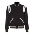 Aviator Wool Jacket Spring And Autumn Black And White Stitching Any Means Necessary Clothing