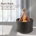 Simulated Flame Aroma Diffuser with Humidifier and Cool Mist Blade & Thread