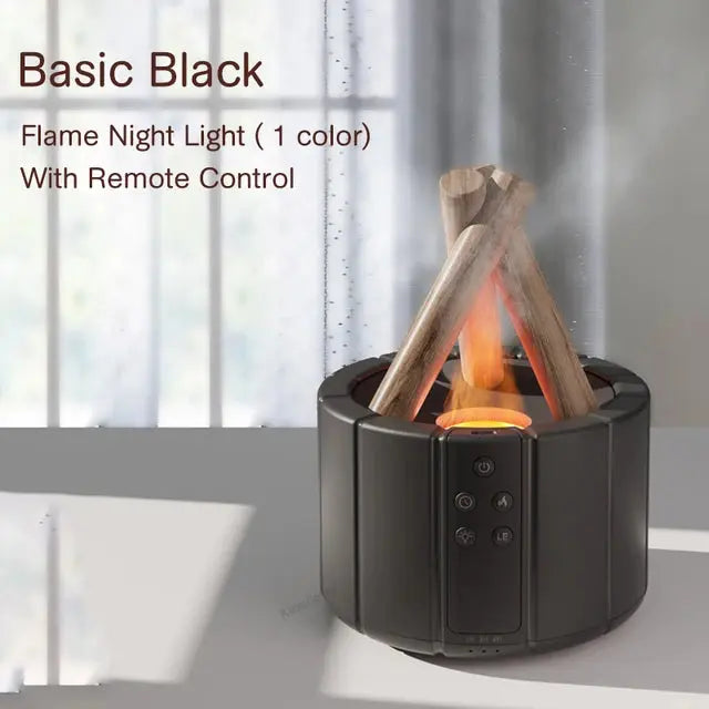 Simulated Flame Aroma Diffuser with Humidifier and Cool Mist Blade & Thread