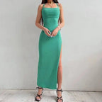 Backless Bandage  Bodycon Halter Neck Split Party Dresses nowadaysfashion