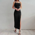 Backless Bandage  Bodycon Halter Neck Split Party Dresses nowadaysfashion