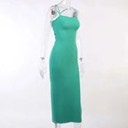 Backless Bandage  Bodycon Halter Neck Split Party Dresses nowadaysfashion