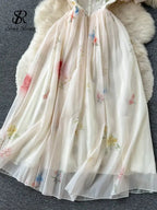 Backless Bow Sweet Print Off the Shoulder Sexy Strap Dress nowadaysfashion
