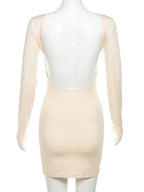 Backless Full Sleeve O-neck Basic Fit Bodycon nowadaysfashion