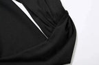 Backless Halter Evening Dress With Scarf Hollow Back Split Skinny nowadaysfashion