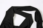Backless Halter Evening Dress With Scarf Hollow Back Split Skinny nowadaysfashion