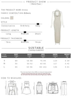 Backless Halter Evening Dress With Scarf Hollow Back Split Skinny nowadaysfashion