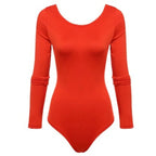 Backless Long Sleeve Bodysuit Women Solid Slim Regular Bodysuits Sexy Hot Clothes nowadaysfashion