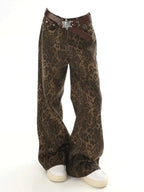 Baggy Leopard Print Y2k Jeans Women nowadaysfashion