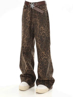 Baggy Leopard Print Y2k Jeans Women nowadaysfashion