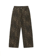 Baggy Leopard Print Y2k Jeans Women nowadaysfashion