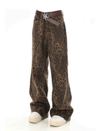 Baggy Leopard Print Y2k Jeans Women nowadaysfashion