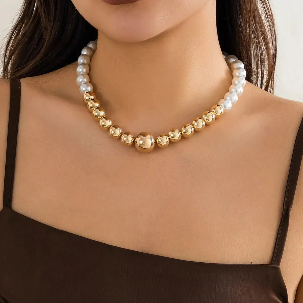 ball chain necklace Heart Pendant Choker Collar - Blade & Thread