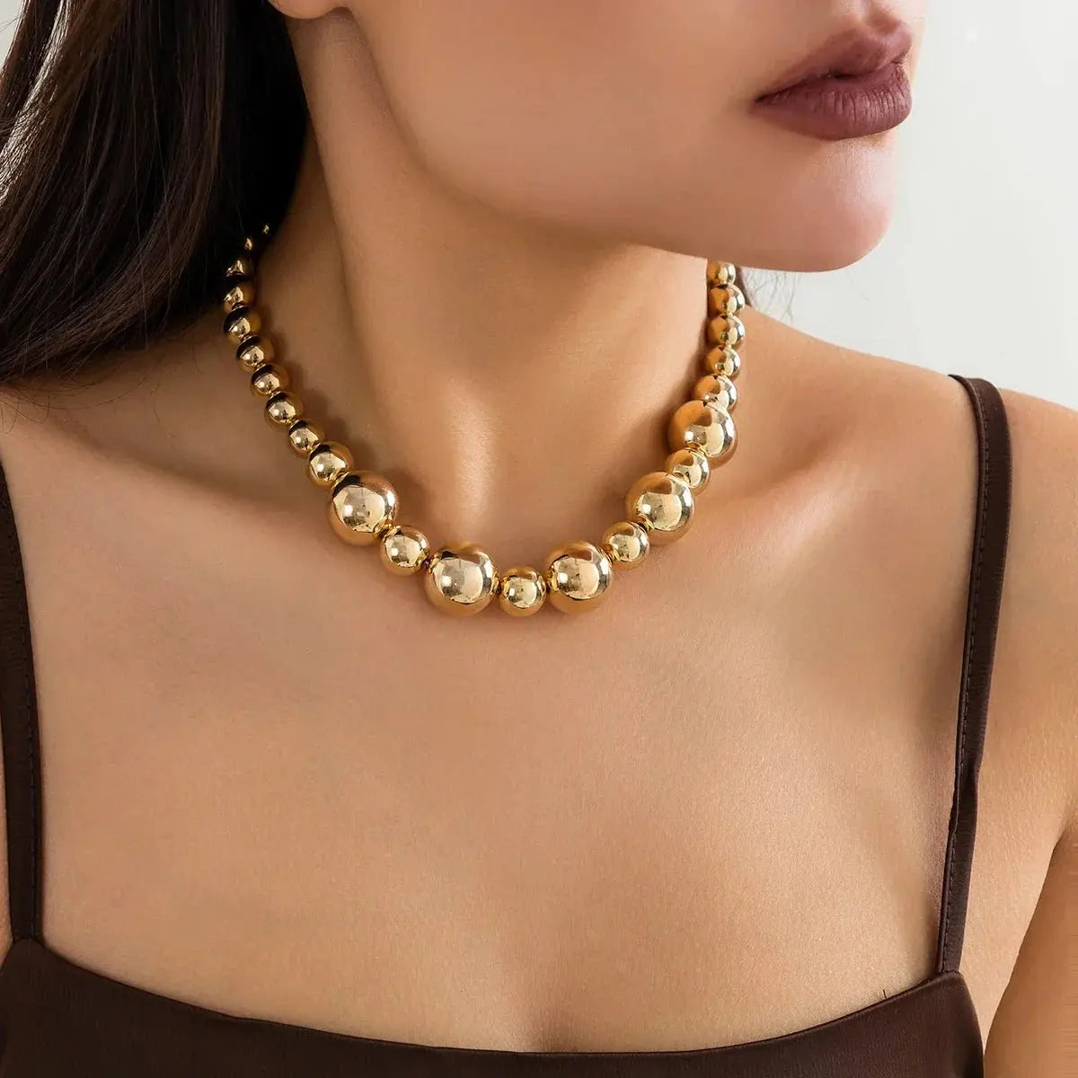 ball chain necklace Heart Pendant Choker Collar - Blade & Thread
