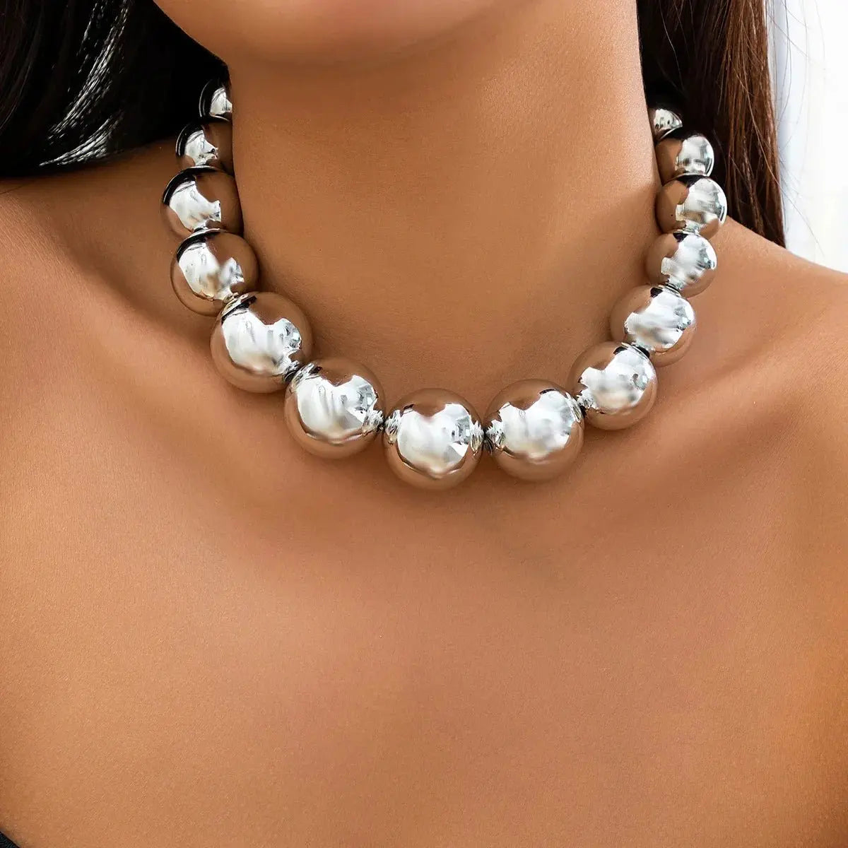 ball chain necklace Heart Pendant Choker Collar - Blade & Thread