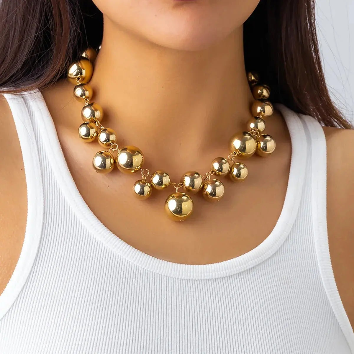 ball chain necklace Heart Pendant Choker Collar - Blade & Thread