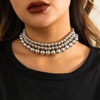 ball chain necklace Heart Pendant Choker Collar nowadaysfashion