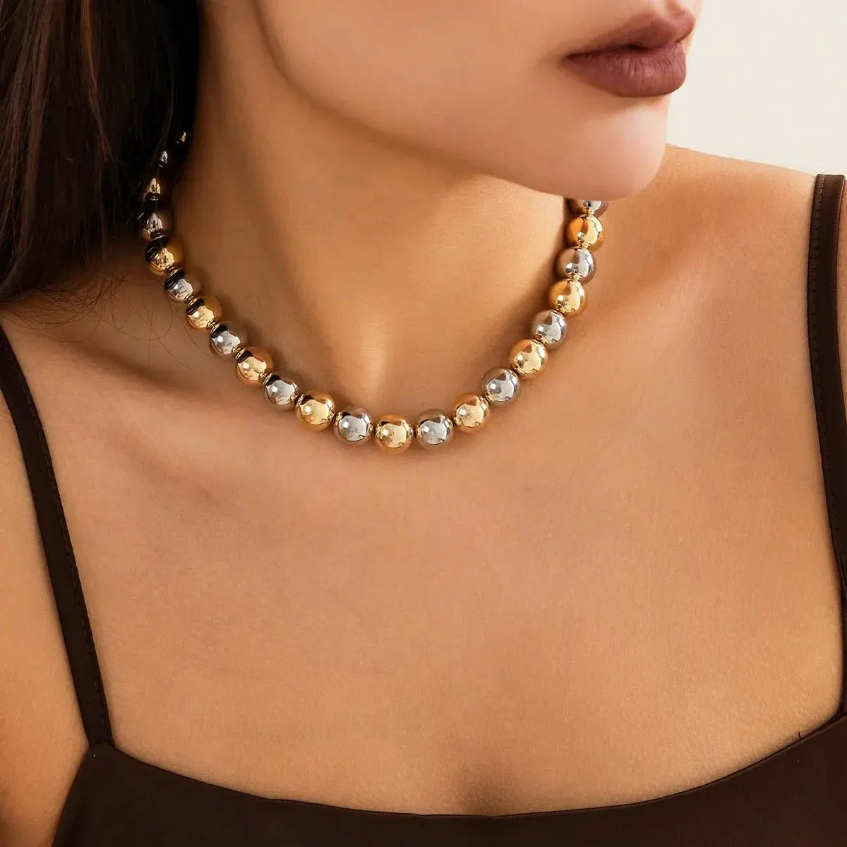 ball chain necklace Heart Pendant Choker Collar nowadaysfashion