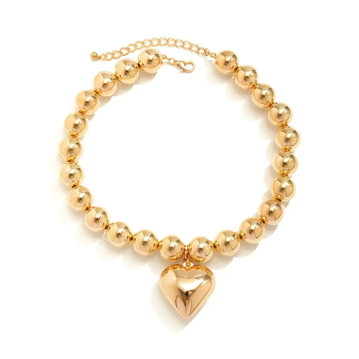ball chain necklace Heart Pendant Choker Collar nowadaysfashion