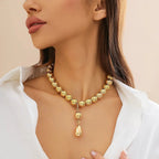 ball chain necklace Heart Pendant Choker Collar nowadaysfashion