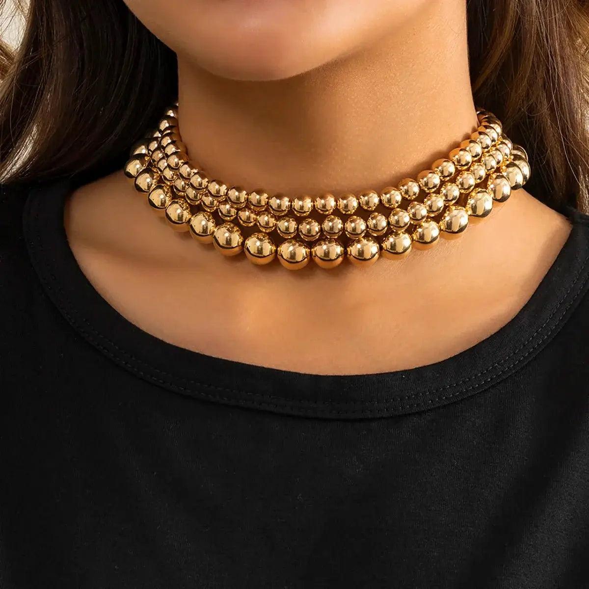 ball chain necklace Heart Pendant Choker Collar - Blade & Thread