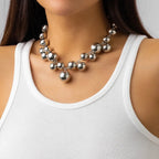 ball chain necklace Heart Pendant Choker Collar nowadaysfashion