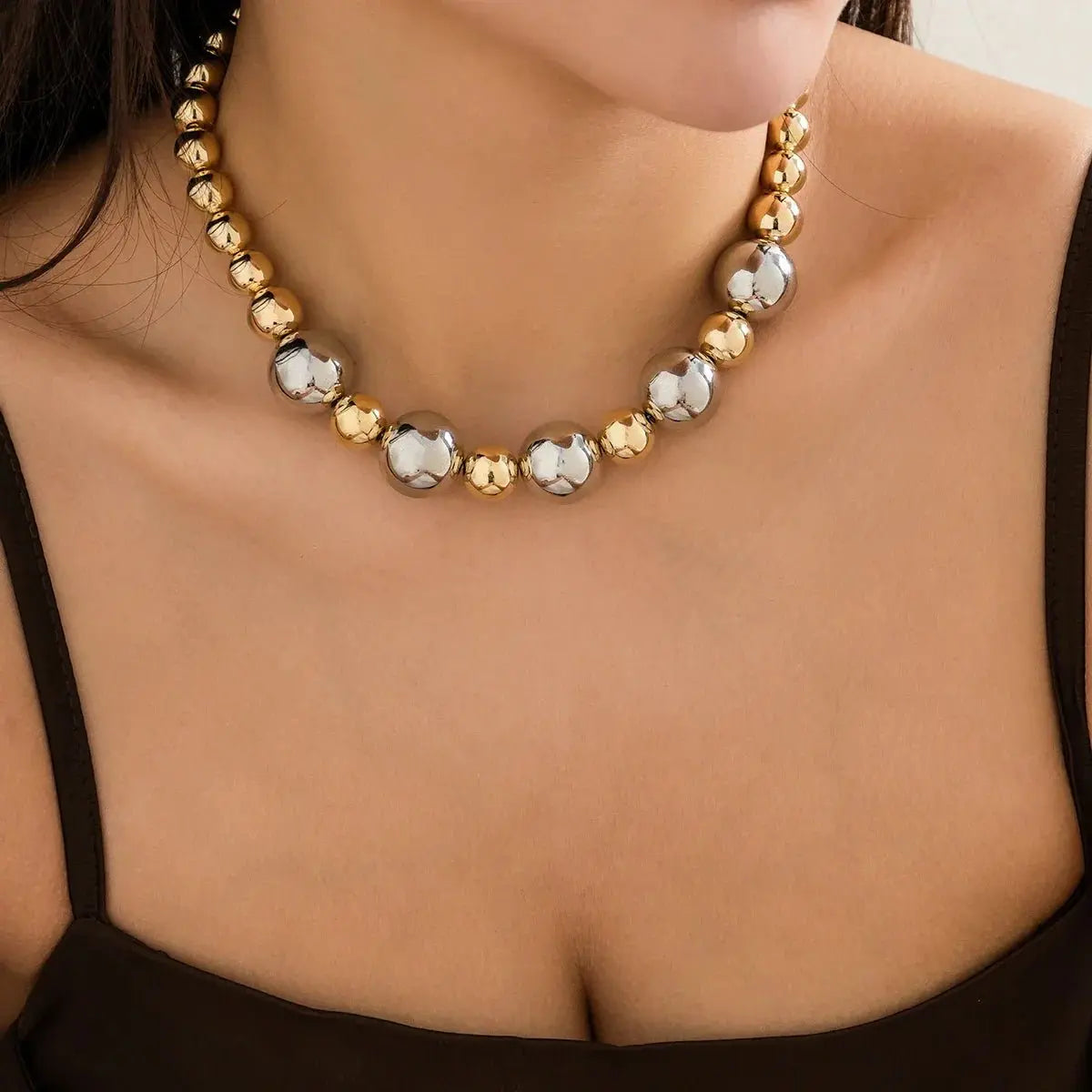 ball chain necklace Heart Pendant Choker Collar - Blade & Thread