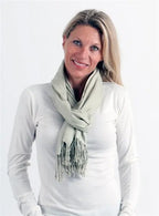 Bamboo Viscose Scarf in Black Spun Bamboo