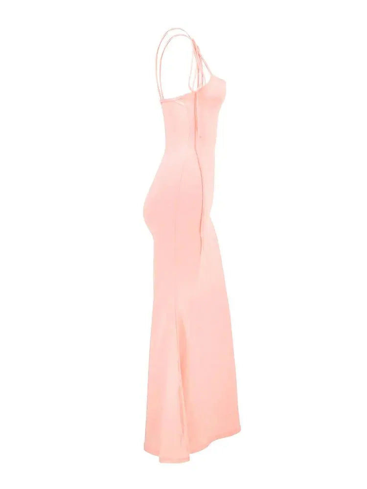 Bandage Sleeveless Bodycon Solid Strap Backless Dress - Blade & Thread
