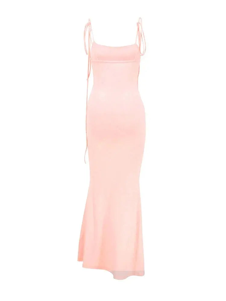 Bandage Sleeveless Bodycon Solid Strap Backless Dress - Blade & Thread