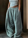 Basic Pocket High Waist Trousers Corduroy Streetwear Long Bottoms nowadaysfashion