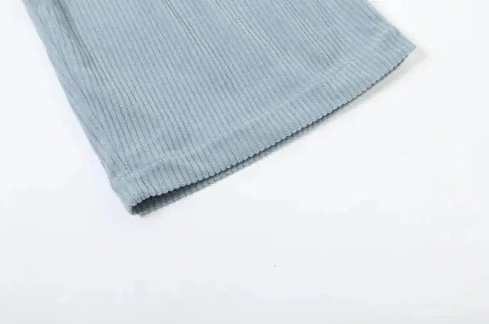 Basic Pocket High Waist Trousers Corduroy Streetwear Long Bottoms nowadaysfashion