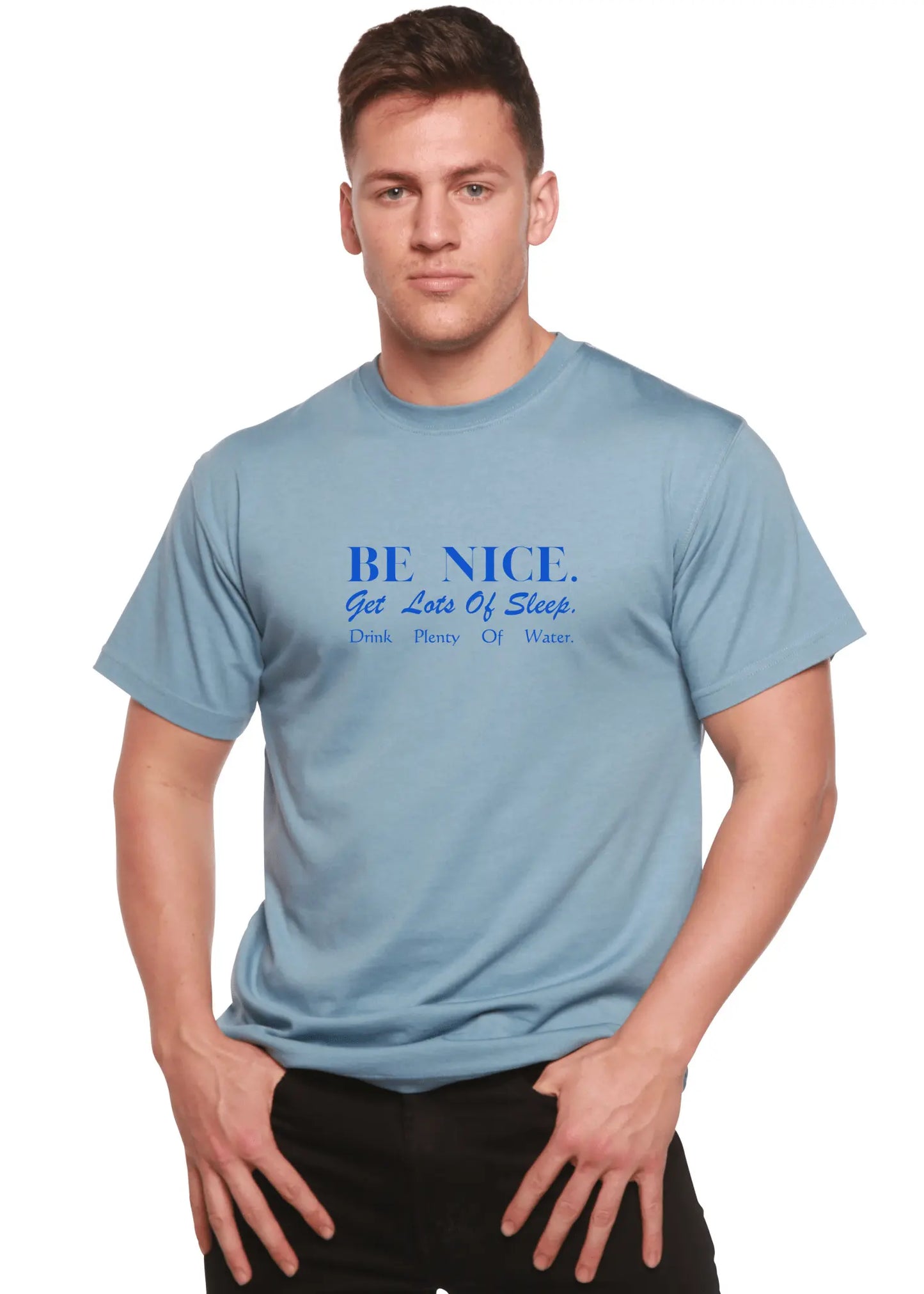 Be Nice Men's Bamboo Viscose/Organic Cotton Short Sleeve Graphic T-Shirt - Blade & Thread