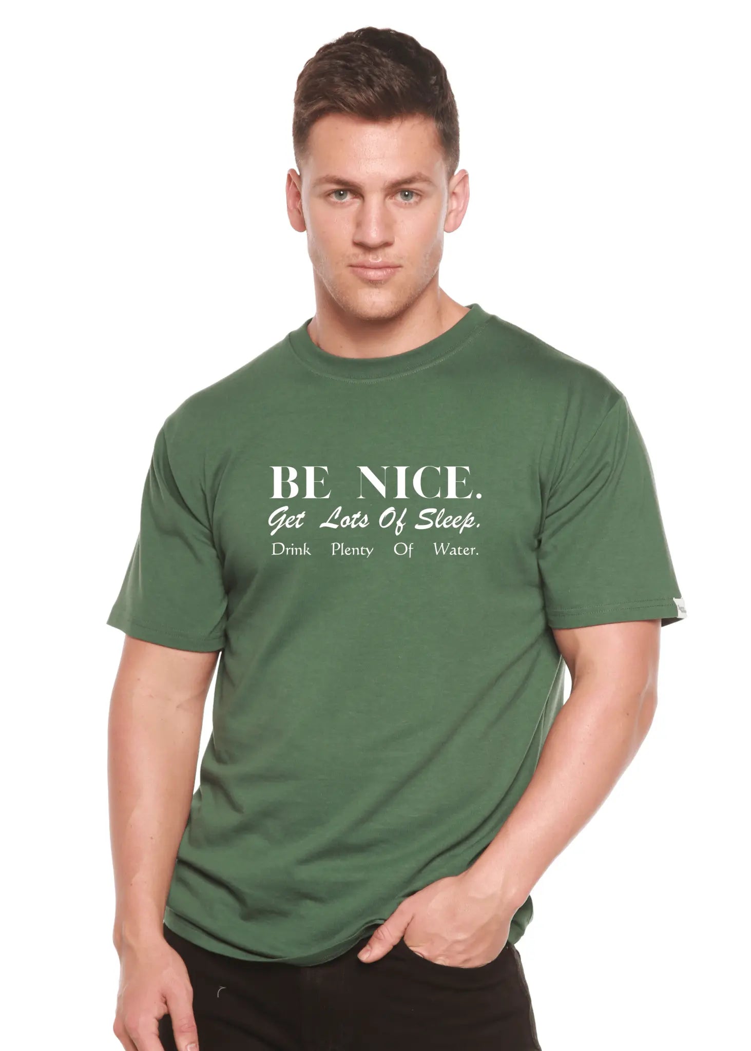 Be Nice Men's Bamboo Viscose/Organic Cotton Short Sleeve Graphic T-Shirt - Blade & Thread