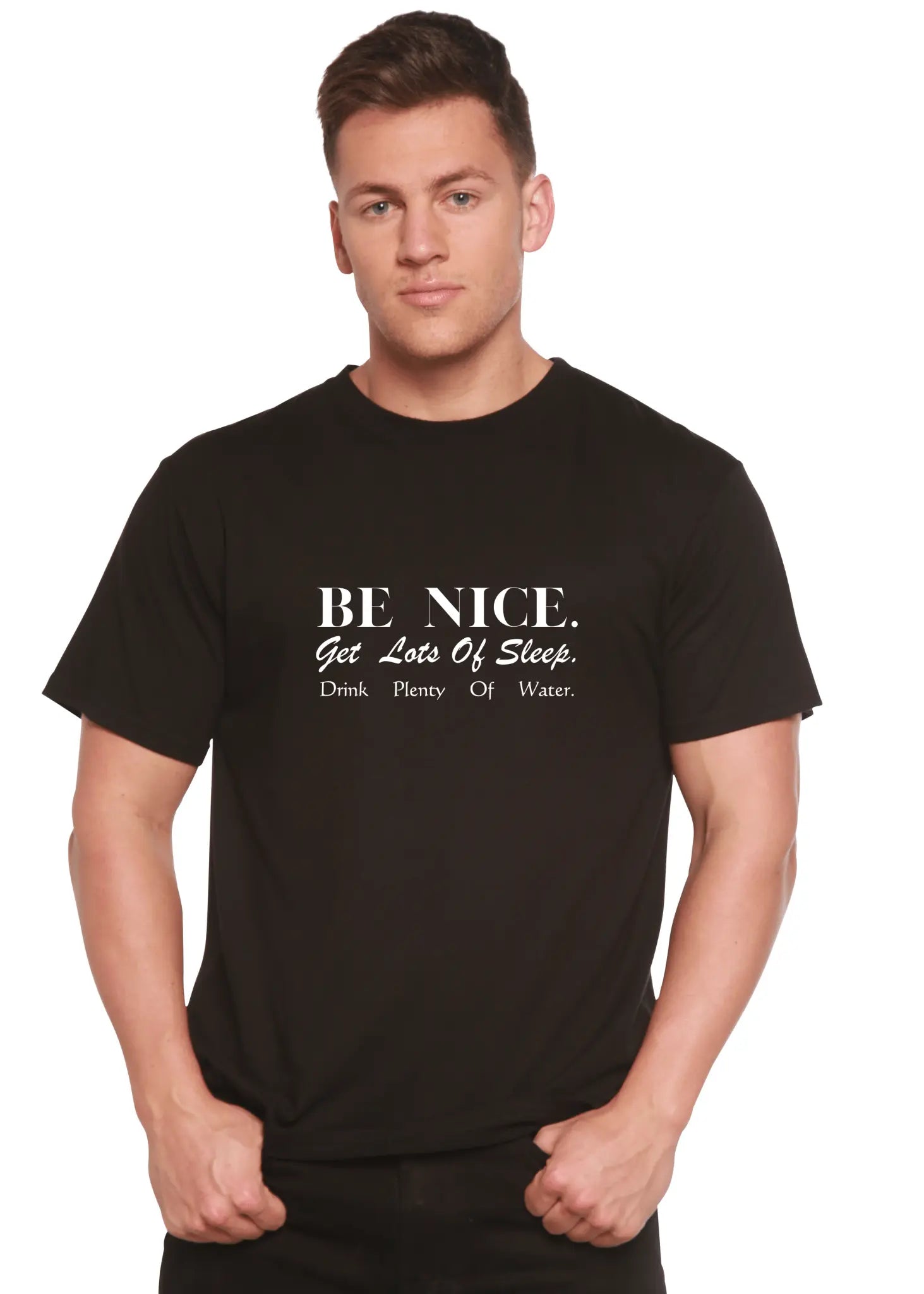 Be Nice Men's Bamboo Viscose/Organic Cotton Short Sleeve Graphic T-Shirt - Blade & Thread