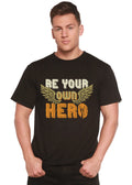 Be Your Own Hero Men's Bamboo Viscose/Organic Cotton Short Sleeve Graphic T-Shirt Spun Bamboo