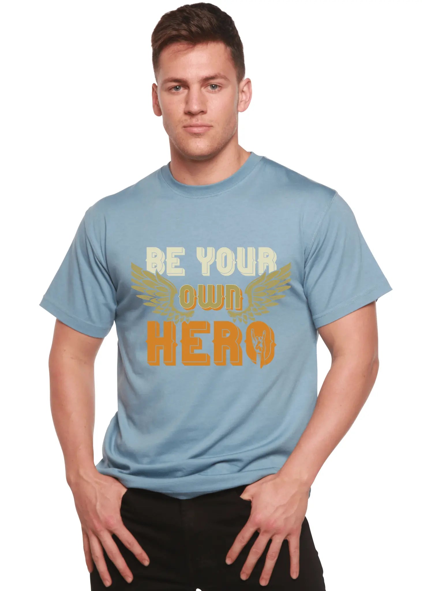 Be Your Own Hero Men's Bamboo Viscose/Organic Cotton Short Sleeve Graphic T-Shirt - Blade & Thread