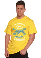 Beach Adventure Men's Bamboo Viscose/Organic Cotton Short Sleeve Graphic T-Shirt Spun Bamboo