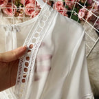 Beach Holiday Style Dress Women Elegant V-neck Lace-up High Waist Dress nowadaysfashion