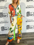 Beach Printed Lapel Shirt Pants Suits nowadaysfashion