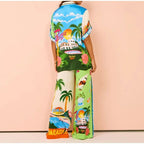 Beach Printed Lapel Shirt Pants Suits nowadaysfashion