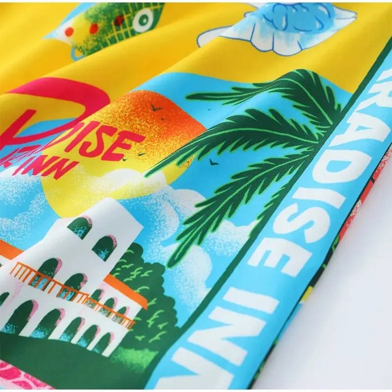 Beach Printed Lapel Shirt Pants Suits nowadaysfashion