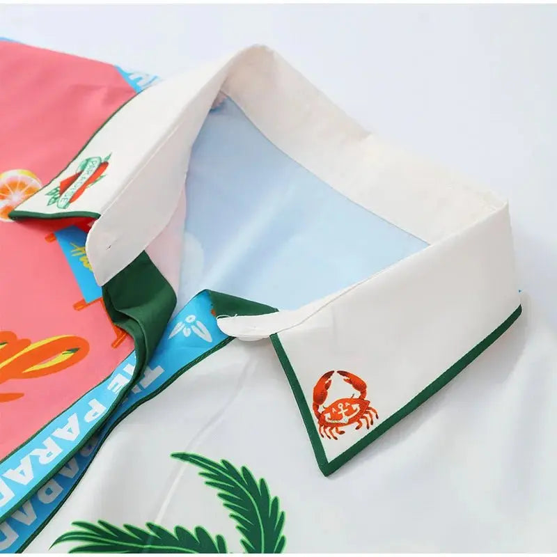 Beach Printed Lapel Shirt Pants Suits - Blade & Thread
