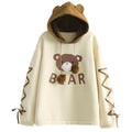 Bear Cap Hoodies Sweatshirt Top Womens Long Sleeve Cute Sweat Hooded Jumper nowadaysfashion