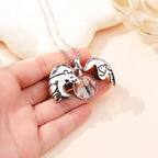 Bear Hug Heart Necklace Photo Box nowadaysfashion
