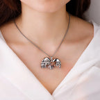 Bear Hug Heart Necklace Photo Box nowadaysfashion